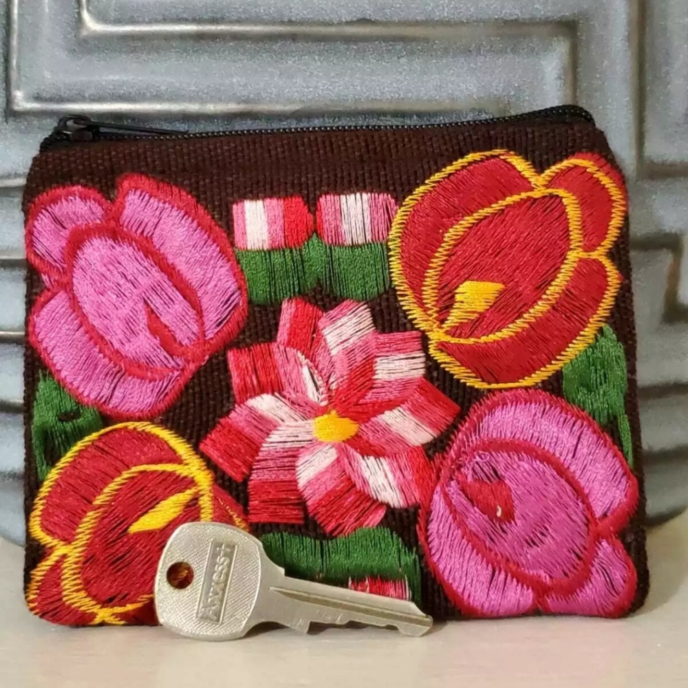 Embroidered ID wallet, card holder